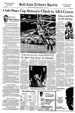 Jazz win ABA crown news page