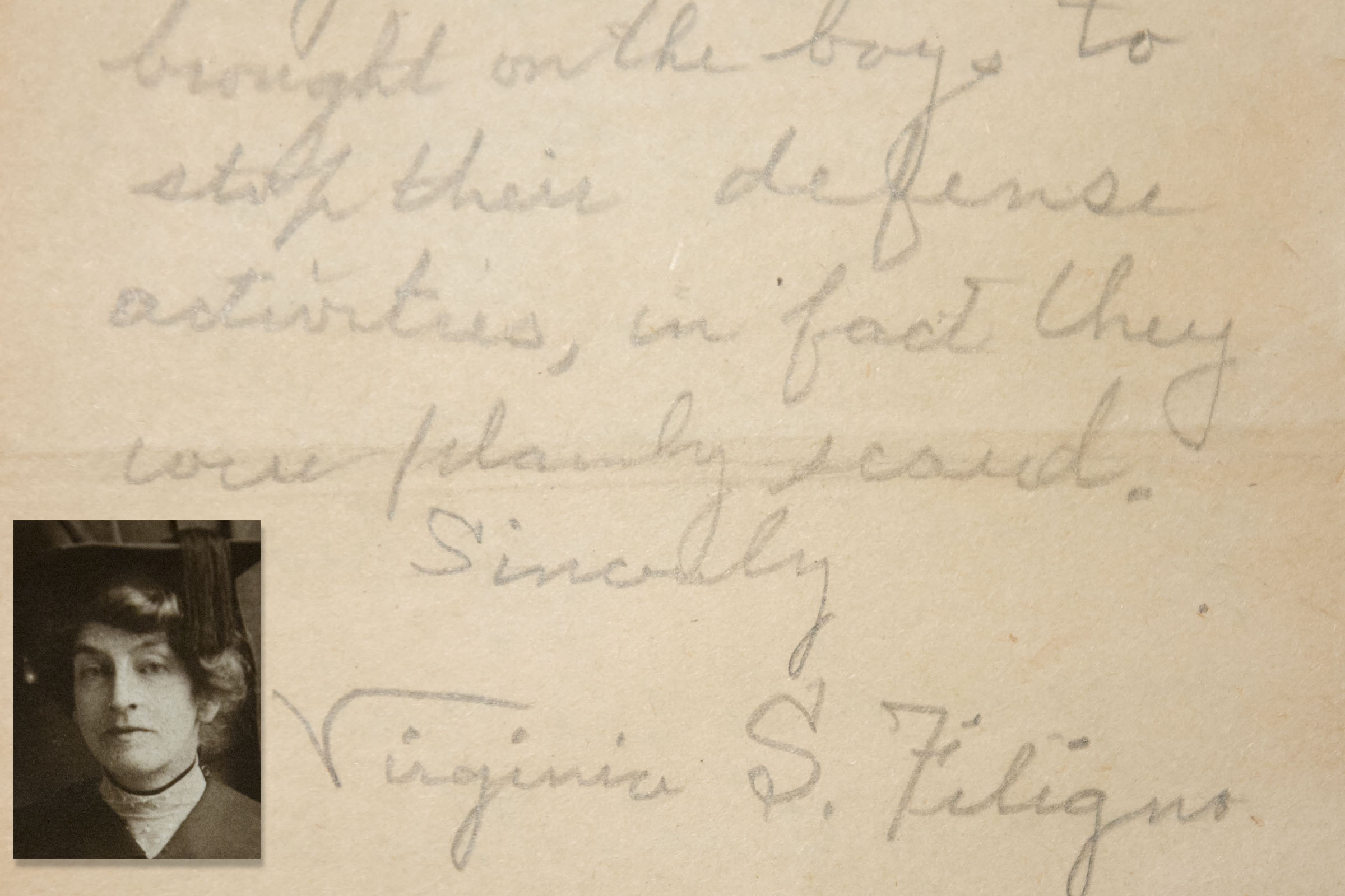 Letter from Virginia Snow Filigno