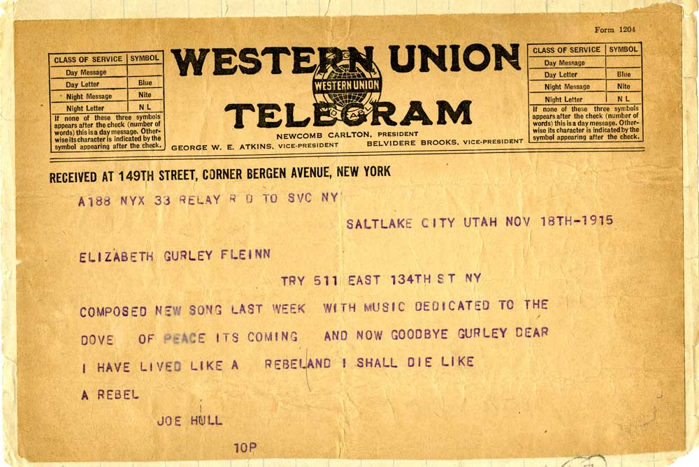 Telegram to a Rebel Girl