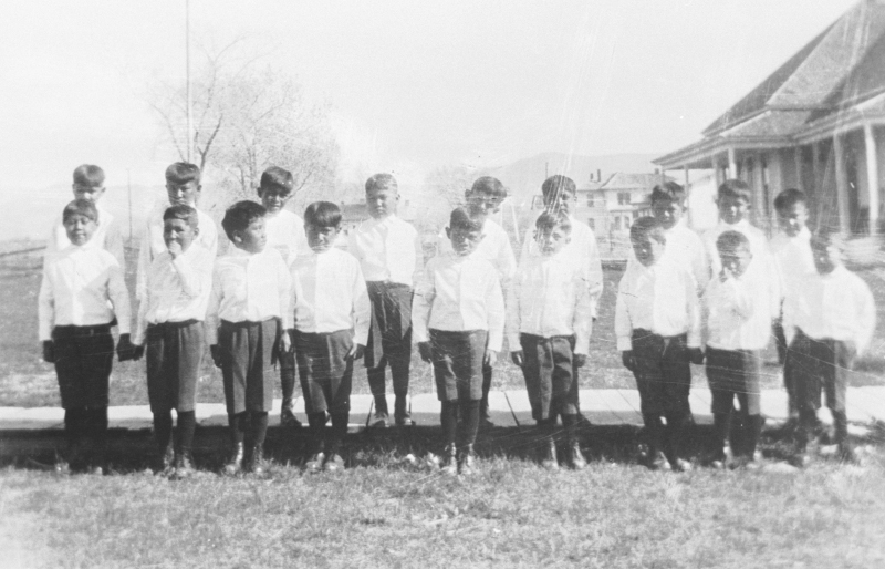Historic image of children at Uintah Boarding School